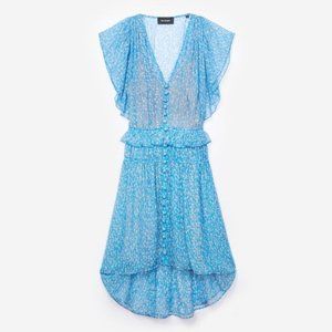 The Kooples Blue Lagoon 100% Silk Dress